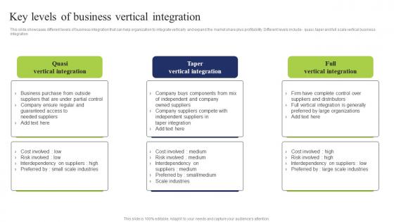Key Levels Business Vertical Business Integration Tactics To Eliminate Competitors Microsoft Pdf