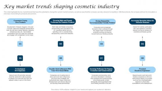 Key Market Trends Shaping Cosmetic Industry Cosmetic Industry Business Diagrams Pdf