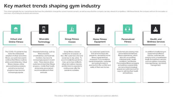 Key Market Trends Shaping Gym Industry Fitness Center Business Plan Portrait Pdf