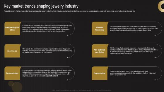 Key Market Trends Shaping Jewelry Industry Jewelry Business Plan Demonstration Pdf