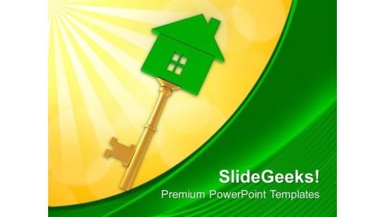 Key Of Home Real Estate PowerPoint Templates Ppt Backgrounds For Slides 0313