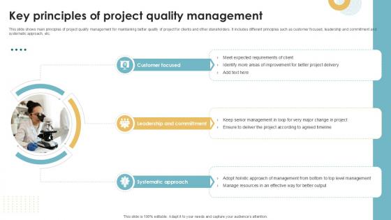 Key Principles Of Project Quality Management Executing Quality Ppt Slides PM SS V Key Principles Of Project Quality Management Executing Quality Ppt Slides PM SS V