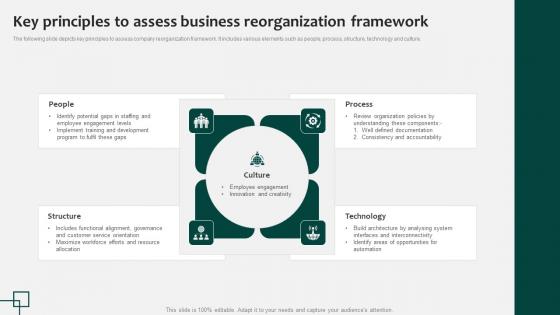 Key Principles To Assess Business Reorganization Framework Diagrams Pdf