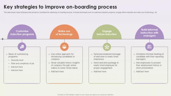 Key Strategies To Improve On Boarding Process Workforce Procurement And Aptitude Evaluation Ppt Slides Key Strategies To Improve On Boarding Process Workforce Procurement And Aptitude Evaluation Ppt Slides