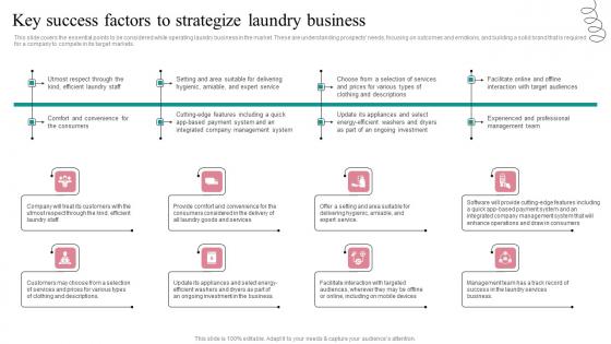 Key Success Factors Strategize Fresh Laundry Service Business Plan Go To Market Strategy Download Pdf