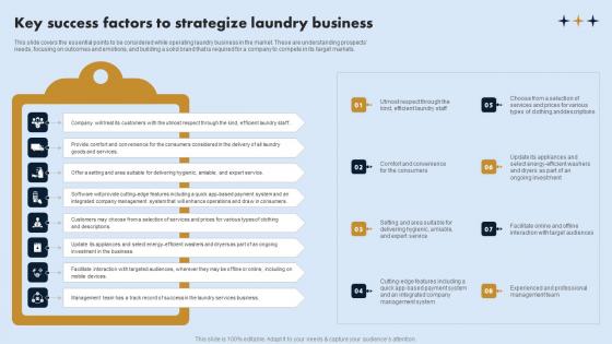 Key Success Factors To Strategize Laundry Business On Demand Laundry Business Plan Infographics Pdf