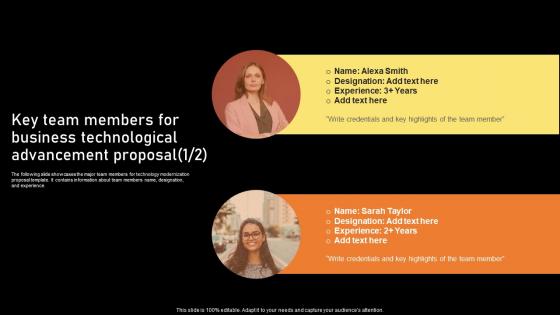 Key Team Members For Business Technological Advancement Proposal Rules Pdf Key Team Members For Business Technological Advancement Proposal Rules Pdf