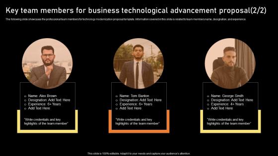 Key Team Members For Business Technological Advancement Proposal Rules Pdf