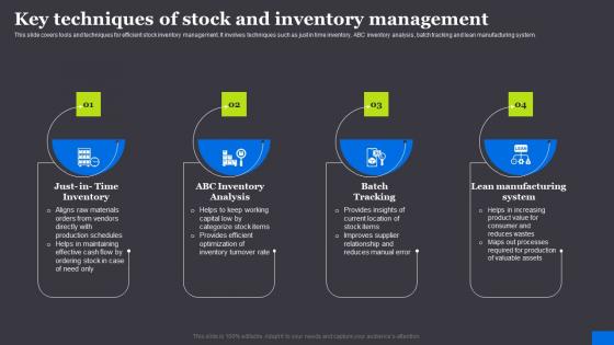 Key Techniques Of Stock And Inventory Management RFID Solutions For Asset Traceability Designs Pdf