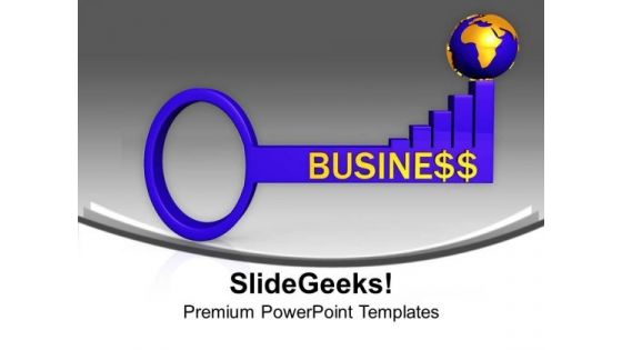 Key To Business Global Success PowerPoint Templates Ppt Backgrounds For Slides 0413