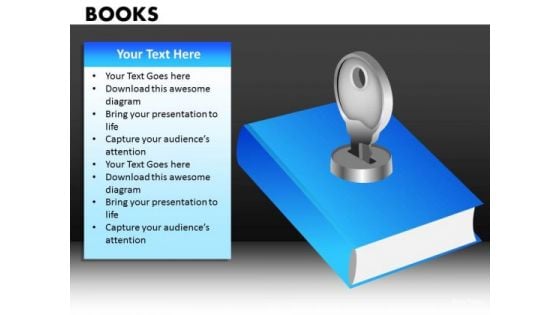 Key To Learning Books Education PowerPoint Ppt Templates