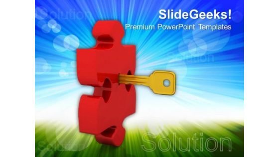 Key To Puzzle Security PowerPoint Templates And PowerPoint Themes 0612 Key To Puzzle Security PowerPoint Templates And PowerPoint Themes 0612