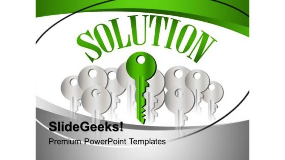 Key To Solution Business PowerPoint Templates And PowerPoint Themes 0412