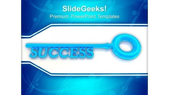 Key To Success Business PowerPoint Templates And PowerPoint Themes 1012