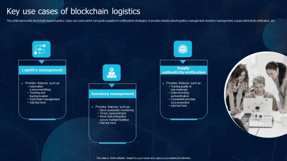 Key Use Cases Of Blockchain Logistics Blockchain Transportation Rules Pdf