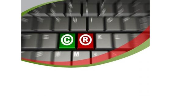 Keyboard With Keys For Copyright C R PowerPoint Templates Ppt Backgrounds For Slides 0213