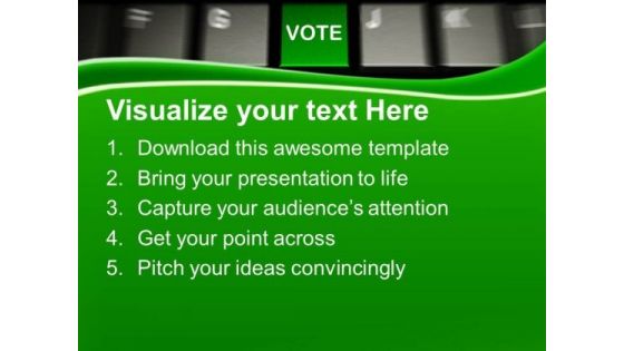 Keyboard With Vote Button Internet PowerPoint Templates And PowerPoint Themes 1012