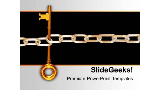 Keys Tied To Chain Security PowerPoint Templates Ppt Background For Slides 1112