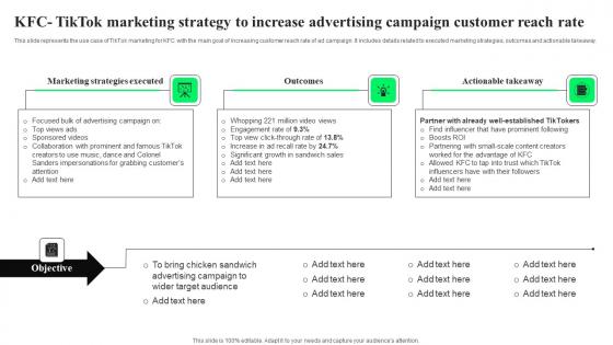 KFC TikTok Marketing Strategy To Increase Advertising Campaign Customer Reach Rate Clipart Pdf KFC TikTok Marketing Strategy To Increase Advertising Campaign Customer Reach Rate Clipart Pdf