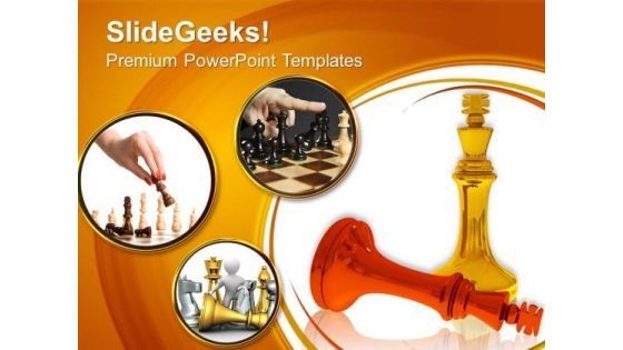 King Defeats King In Chess Competition PowerPoint Templates And PowerPoint Themes 0612