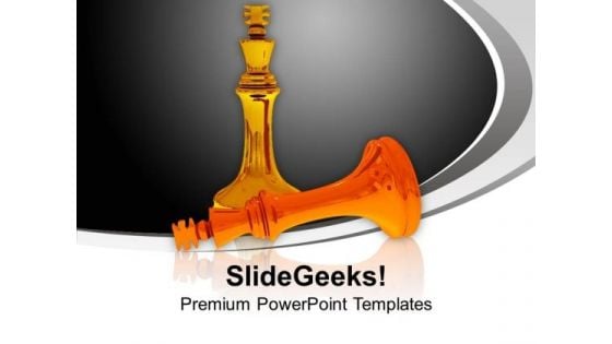King Defeats King In Chess Game PowerPoint Templates Ppt Backgrounds For Slides 1212 King Defeats King In Chess Game PowerPoint Templates Ppt Backgrounds For Slides 1212