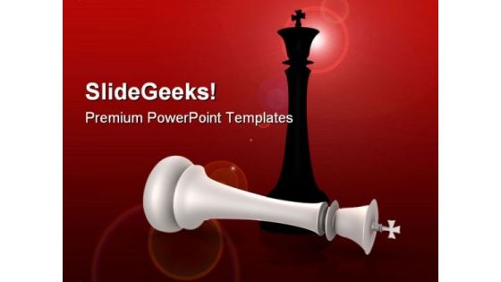 King In Chess Game PowerPoint Themes And PowerPoint Slides 0211