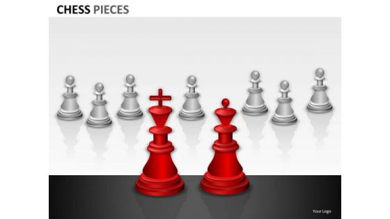 King Queen Chess Pieces PowerPoint Slides And Ppt Diagram Templates