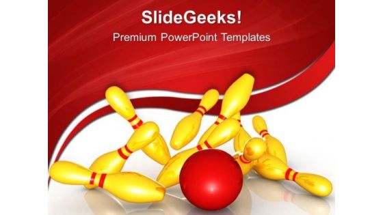 Knocking Down Pins Game PowerPoint Templates And PowerPoint Themes 0512