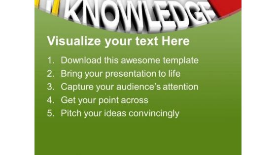 Knowledge Is Essential For Life PowerPoint Templates Ppt Backgrounds For Slides 0313