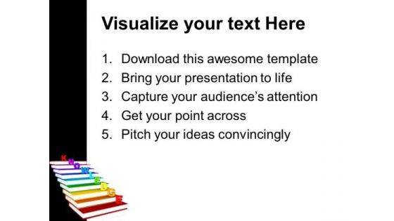 Knowledge On Books As Staircase PowerPoint Templates And PowerPoint Themes 0912