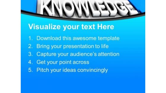 Knowlegde Is Obtained From Books PowerPoint Templates Ppt Backgrounds For Slides 0413