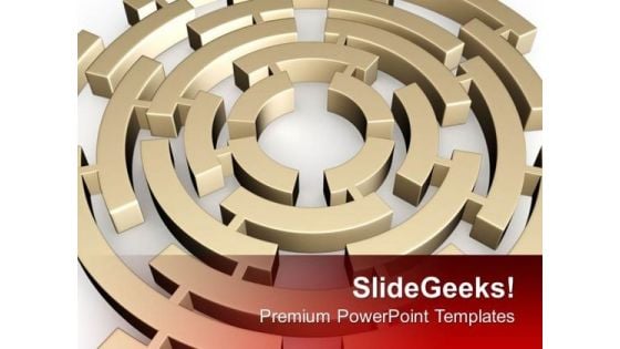 Labyrinth For Problem Solving PowerPoint Templates Ppt Backgrounds For Slides 0413