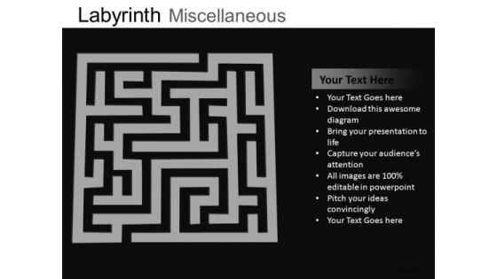 Labyrinth Maze PowerPoint Templates Path Ppt Slides