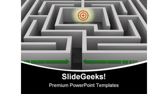 Labyrinth To Destination Business PowerPoint Templates And PowerPoint Backgrounds 0311