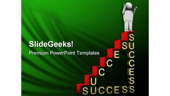 Ladder Of Success Business PowerPoint Themes And PowerPoint Slides 0511