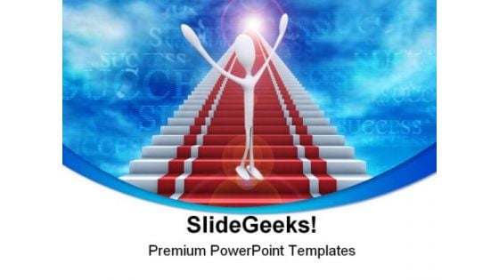 Ladder Success PowerPoint Themes And PowerPoint Slides 0711