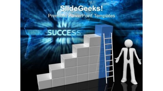 Ladder To Growth Business PowerPoint Templates And PowerPoint Themes 0512