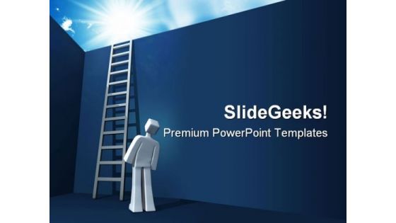 Ladder To Opportunity Business PowerPoint Template 0610 Ladder To Opportunity Business PowerPoint Template 0610