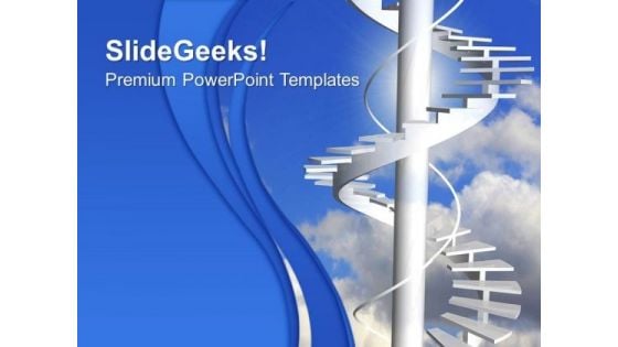 Ladder To Paradise Stairs PowerPoint Templates And PowerPoint Themes 0712