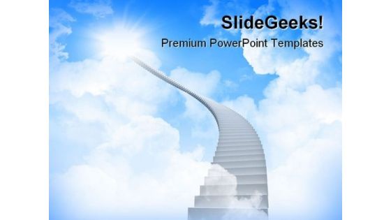 Ladder To Sky Future PowerPoint Templates And PowerPoint Backgrounds 0211