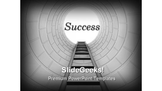 Ladder To Success Future PowerPoint Template 1110