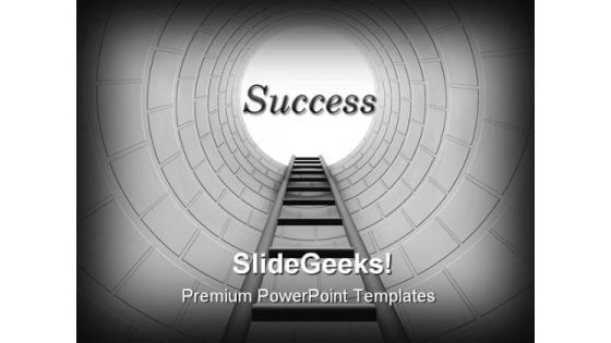 Ladder To Success Future PowerPoint Template 1110 Ladder To Success Future PowerPoint Template 1110