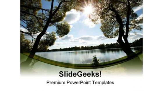 Lake And Sun Nature PowerPoint Templates And PowerPoint Backgrounds 0311