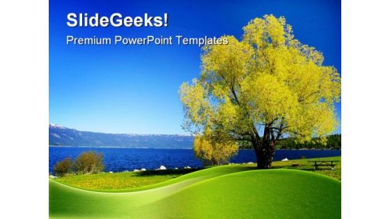 Lake Nature PowerPoint Template 1110 Lake Nature PowerPoint Template 1110