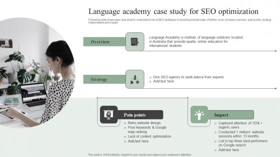 Language Academy Case Study For Seo Efficient Marketing Tactics Elements Pdf