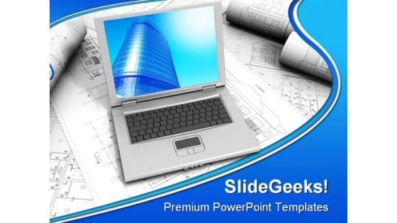 Laptop Computer PowerPoint Templates And PowerPoint Backgrounds 0311