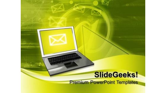 Laptop Concept Communication PowerPoint Templates And PowerPoint Themes 0812