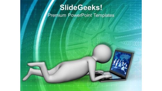 Laptop For Business Solution PowerPoint Templates Ppt Backgrounds For Slides 0713