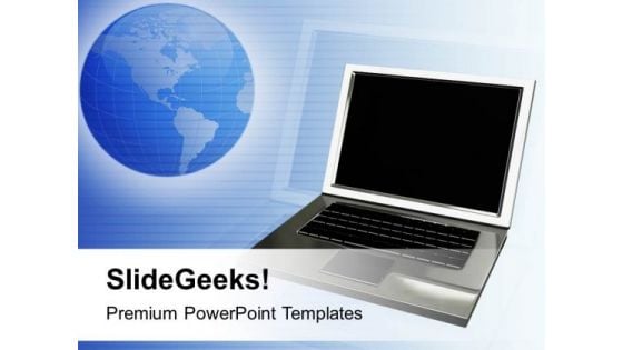 Laptop Global Business PowerPoint Templates Ppt Backgrounds For Slides 1212