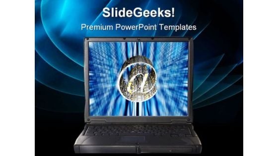 Laptop Mailing Internet PowerPoint Templates And PowerPoint Backgrounds 0211